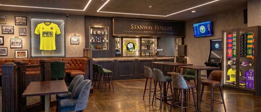 Stanway Rovers clubhouse bar on matchday