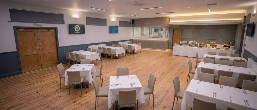 The Hawthorn Suite function room set up for an event
